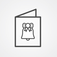 Christmas greeting card vector icon sign symbol