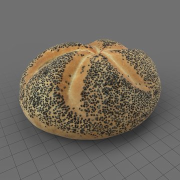 Poppy seed bread roll