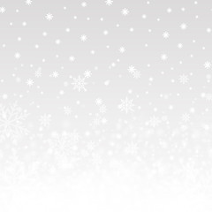 Christmas background with falling snowflakes. Vector