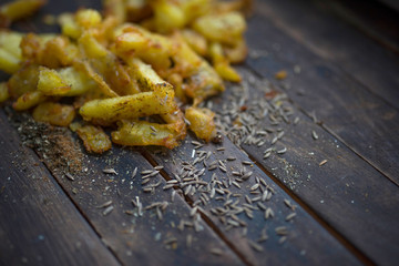 fried potatoes with spices
