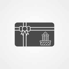 Christmas gift card vector icon sign symbol