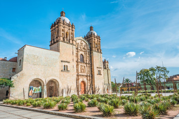 Fototapeta na wymiar Beautiful view of Santo Domingo Old Monastery in Oaxaca, Mexico