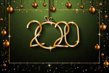 2020 Happy New Year Background for your Seasonal Flyers and Greetings Card for Christmas