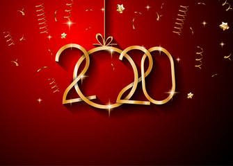 2020 Happy New Year Background for your Seasonal Flyers and Greetings Card for Christmas