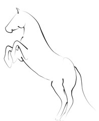 Steigendes Pferd