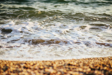 Beautiful sunset over the ocean. Sunrise in the sea