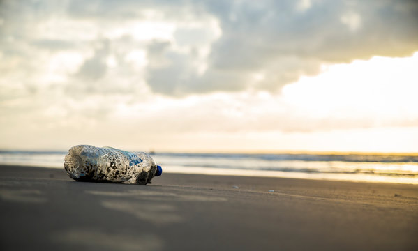 pollution beach sand plastic