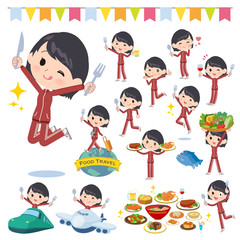 school girl Red jersey_food festival