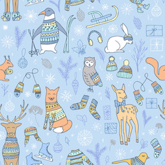 Chrismtas seamless pattern.