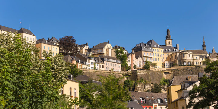 View of Saint Esprit Plateau, The Corniche (Chemin de la Corniche) above The Grund (Lower Town) City