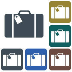 Suitcase travel isolated icon