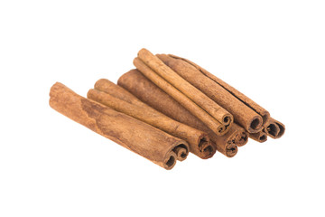 cinnamon sticks isolated on white background