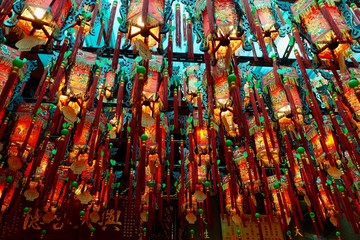 Hanging temple lanterns