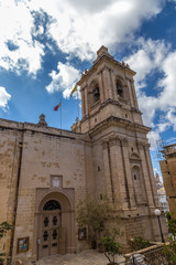 Fototapeta premium Birgu, Malta. Bell tower of St. Lawrence Church
