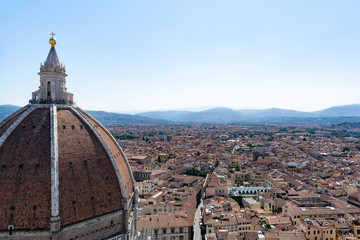 Fototapeta premium A view of Florence from Giotto's Campanile