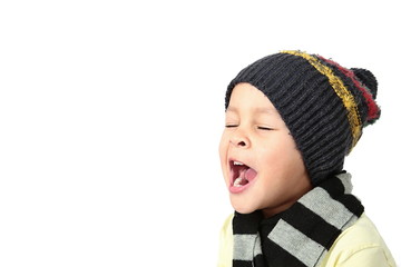 little boy shouting