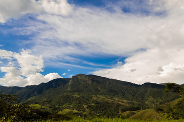 Fototapeta na wymiar landscape mountain and blue sky