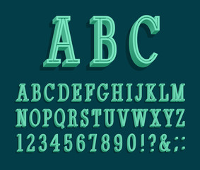 Retro alphabet.