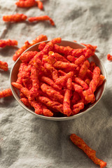 Unhealthy Spicy Cheese Corn Crisps Chips