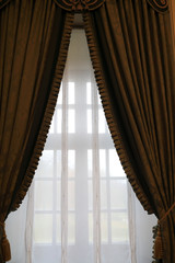 Fototapeta na wymiar Window with curtains