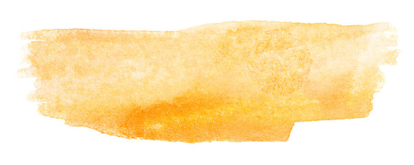 orange watercolor stain with paper texture.