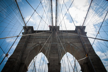 Naklejka premium New York Brooklyn Bridge Detailaufnahme