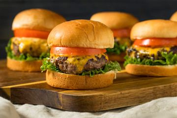 Homemade Cheeseburger Sliders with Tomato