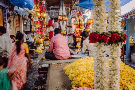 Devaraja flower market, Mysore, Karnataka