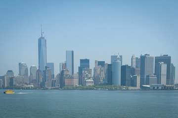 Fototapeta na wymiar Blick auf die Skyline von New York vom Hudson River