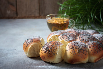 Homemade challah bread. Traditional bread