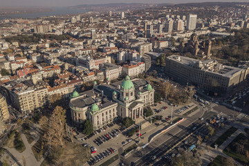 National Assembly of the Republic of Serbia. Aerial view