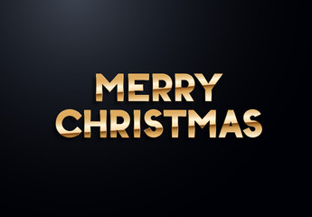 Holiday letters with gold effects. High quality vector illustration