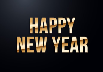 Holiday letters with gold effects. High quality vector illustration