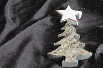 Christmas stone tree and star