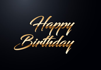 Holiday letters with gold effects. High quality vector illustration