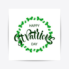 illustration of Happy Saint Patrick's Day logotype.