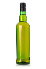 Whiskey bottle isolated on white