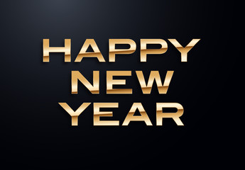 Holiday letters with gold effects. High quality vector illustration