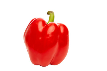 Bright fresh red bell pepper, close-up