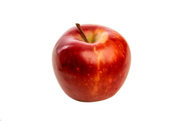 Bright red apple, close-up
