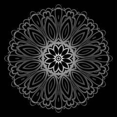 Fototapeta na wymiar Round pattern flower mandala. circle floral ornament. Legend decorative vector illustration