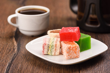 Turkish delight or dessert to black coffee