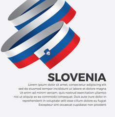 Slovenia flag for decorative.Vector background