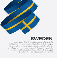Sweden flag for decorative.Vector background