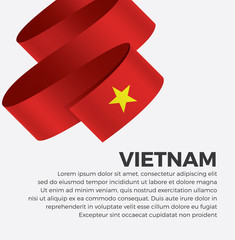 Vietnam flag for decorative.Vector background