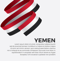 Yemen flag for decorative.Vector background