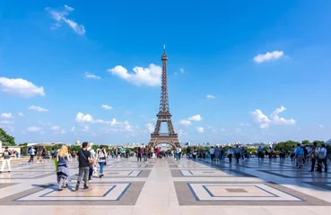 Fotobehang Eiffel tower and Trocadero square, Paris, France © Mistervlad