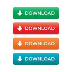Fototapeta premium Download buttons set