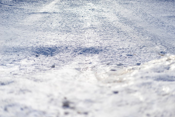 ice slide in winter