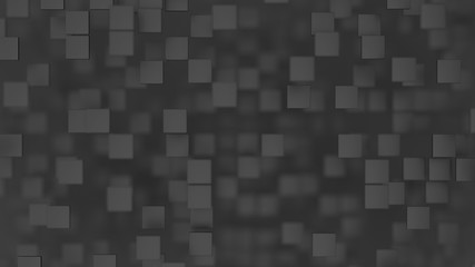 Abstract minimalist background with black 3d squares